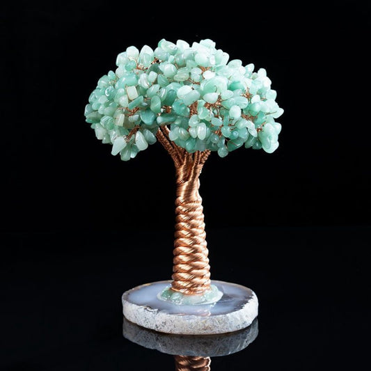 Green Aventurine Opportunity Tree - Luck Magnifier Feng Shui Decor (Large/Small)