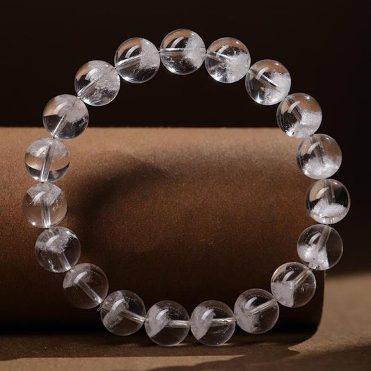 White Phantom Quartz Clarity Bracelet - Ethereal Stone for Mental Serenity & Intuitive Flow (8mm/10mm/12mm)