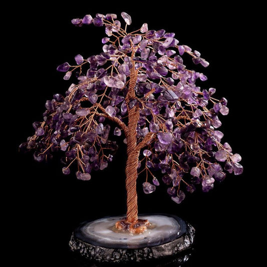 Amethyst Abundance Tree - Large Feng Shui Wealth Tree with Agate Base
