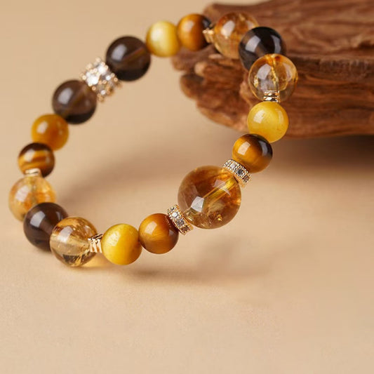 Tiger’s Eye & Aventurine Courage Bracelet - Motivation Stones for Overcoming Fear & Procrastination