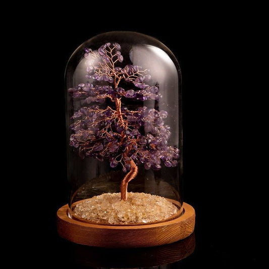 Amethyst Protection Tree - Spiritual Feng Shui Decor for Stress Relief & Intuition Boostin