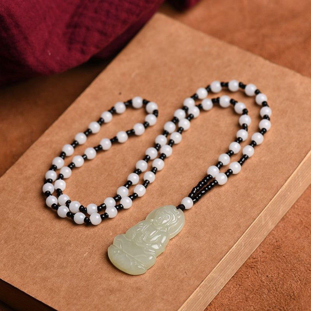 Elegant men’s spiritual jade necklace symbolizing protection and peace