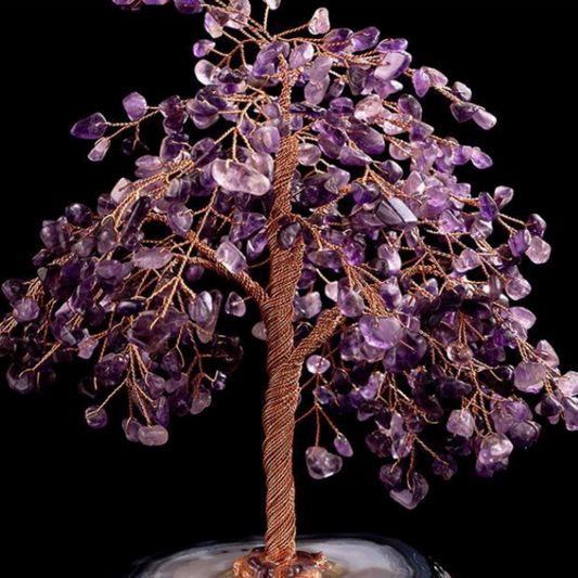 Amethyst Abundance Tree - Large Feng Shui Wealth Tree with Agate Base