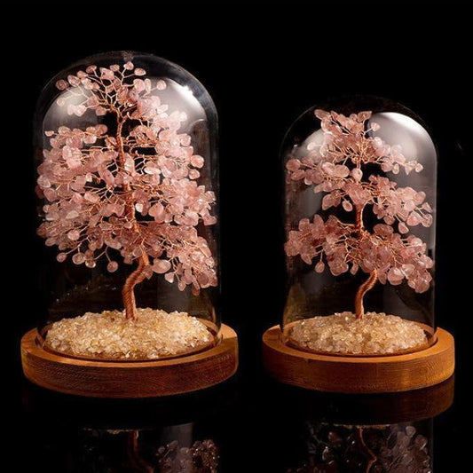 Natural Strawberry Quartz - Feng Shui Tree Decor (Love & Self-Healing)