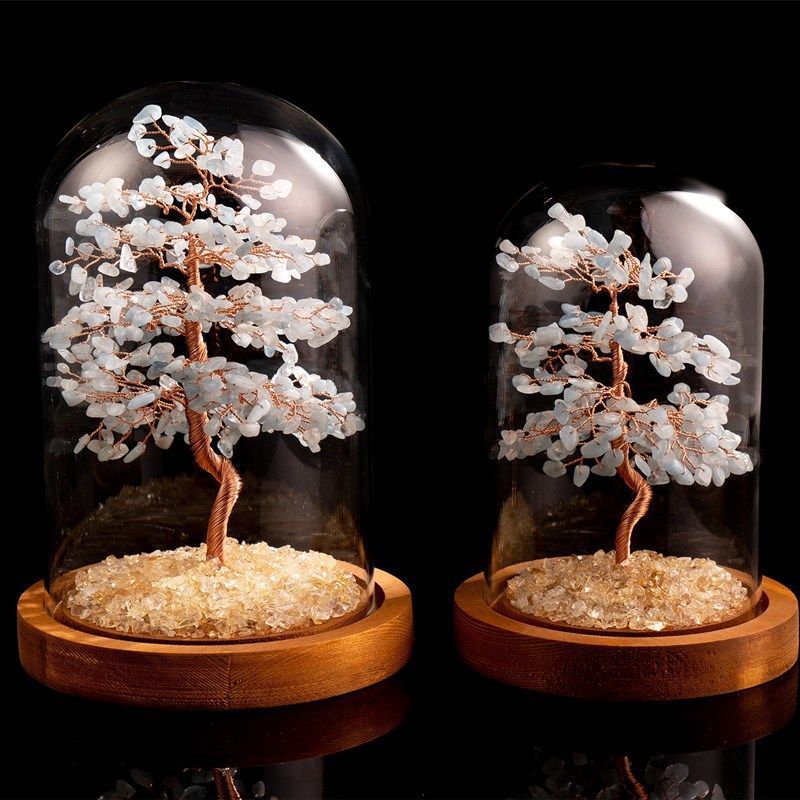 Natural Aquamarine - March Birthday Feng Shui Tree Decor (Calm & Confidence)