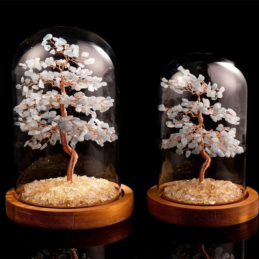 Natural Aquamarine - March Birthday Feng Shui Tree Decor (Calm & Confidence)