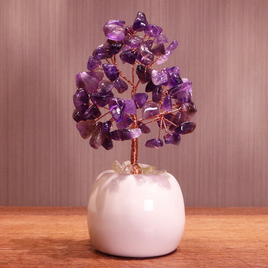 Crystal Fengshui Tree - Natural Amethyst Home Decor