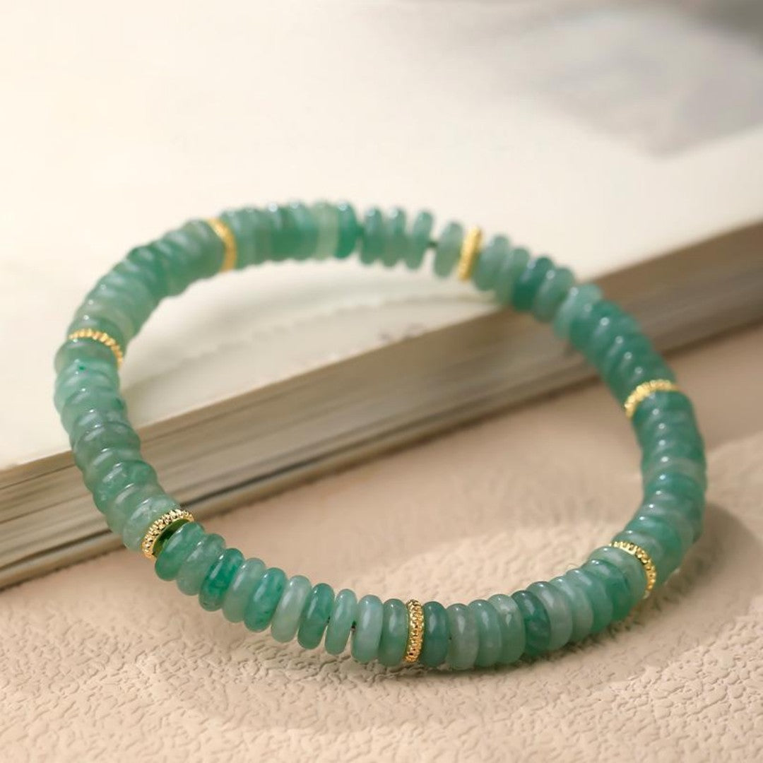 Green Aventurine bead bracelet 6mm natural green jade