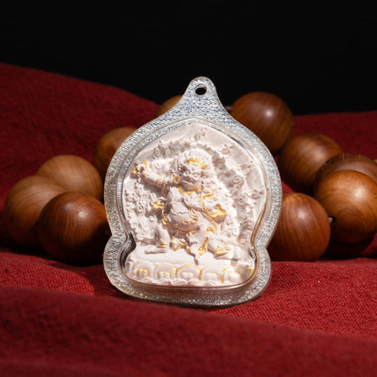 Hand-Painted Thangka Ash Pendant Necklace