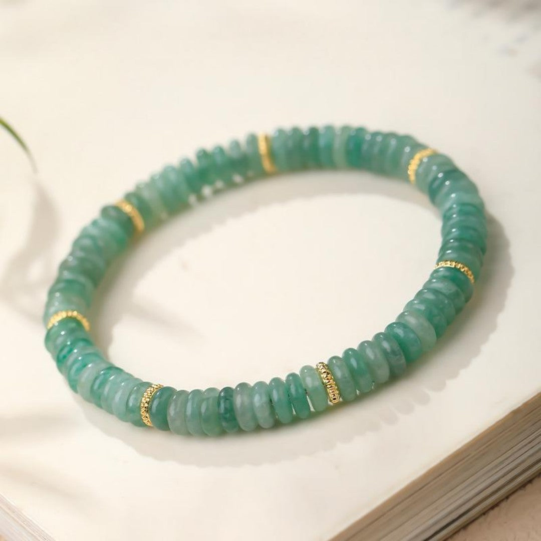 Green Aventurine bead bracelet 6mm natural green jade