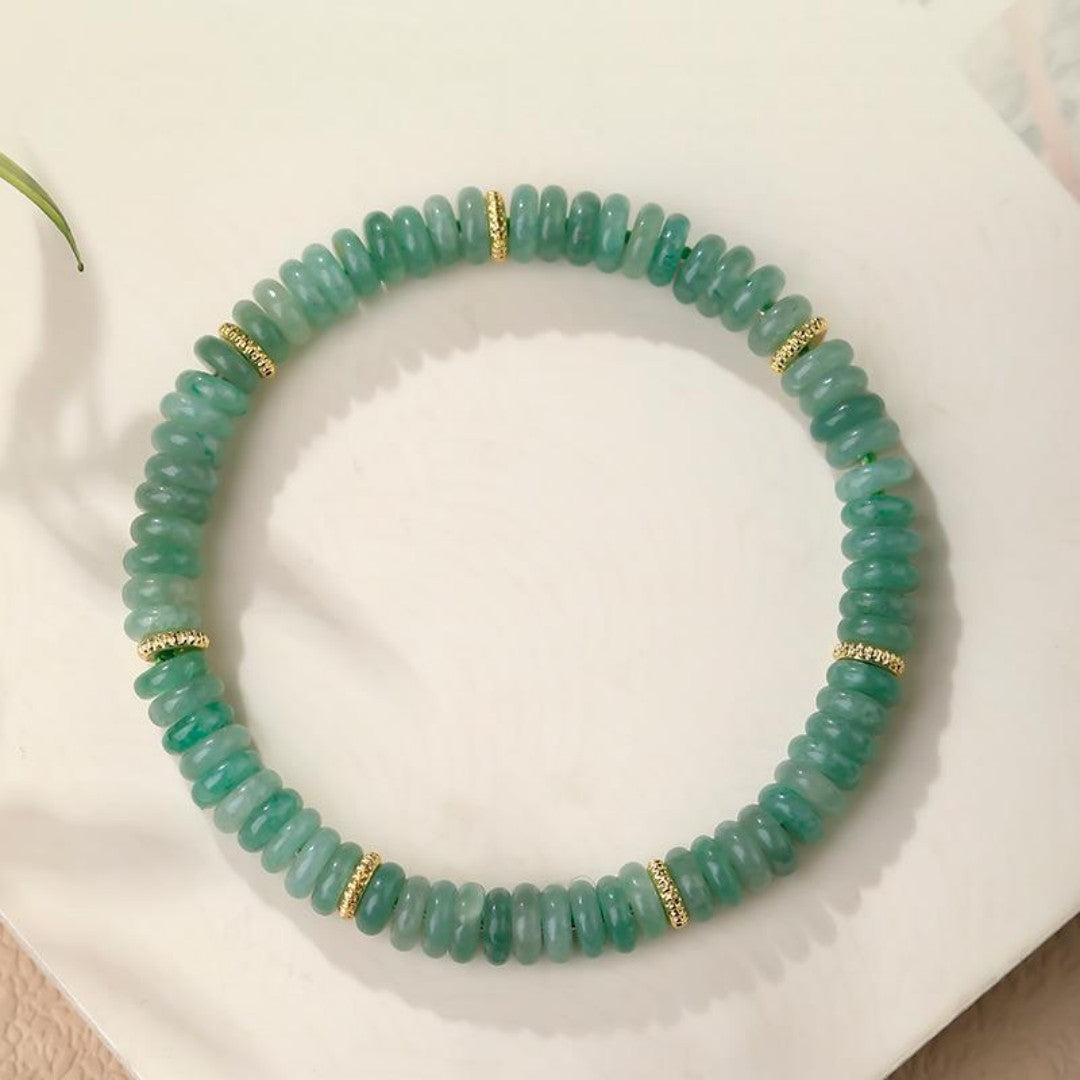 Green Aventurine bead bracelet 6mm natural green jade