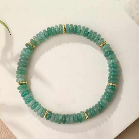 Green Aventurine bead bracelet 6mm natural green jade
