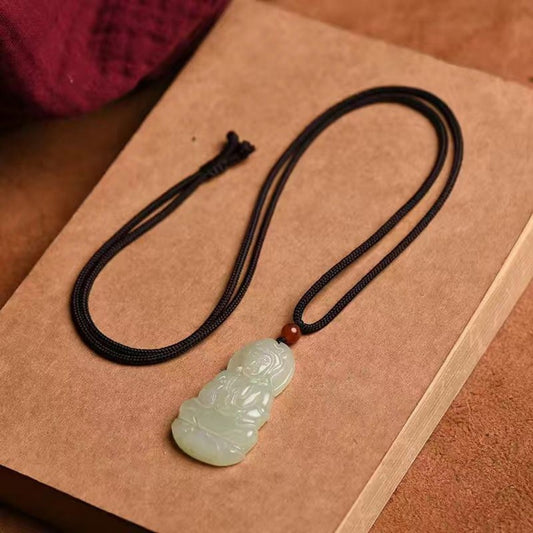 Elegant men’s spiritual jade necklace symbolizing protection and peace