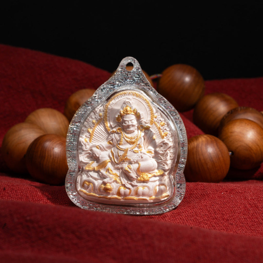 Hand-Painted Thangka Ash Pendant Necklace