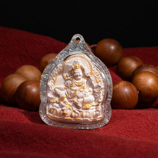 Hand-Painted Thangka Ash Pendant Necklace