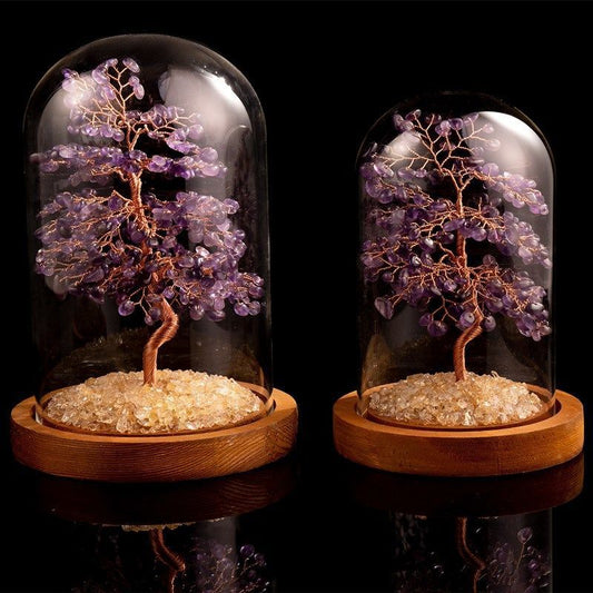 Natural Amethyst - June Birthday Feng Shui Tree  (Peace & Wealth)