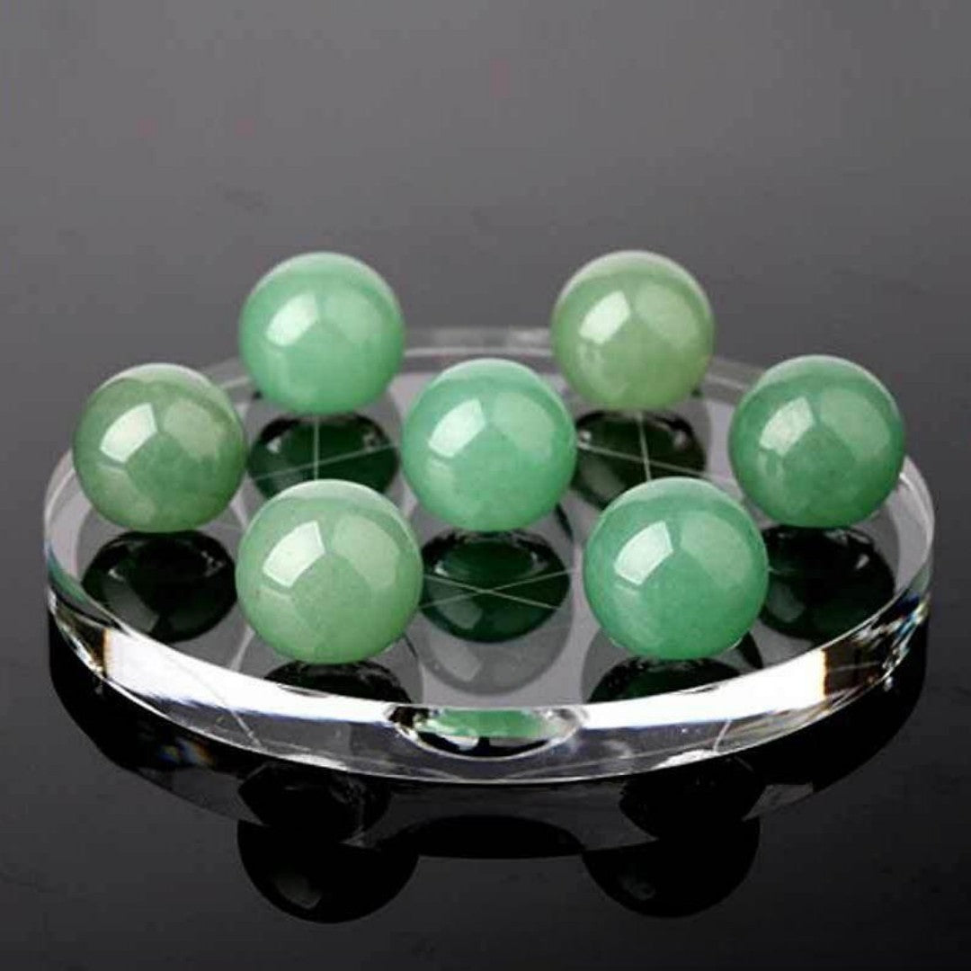 Green Aventurine seven star feng shui set 10cm