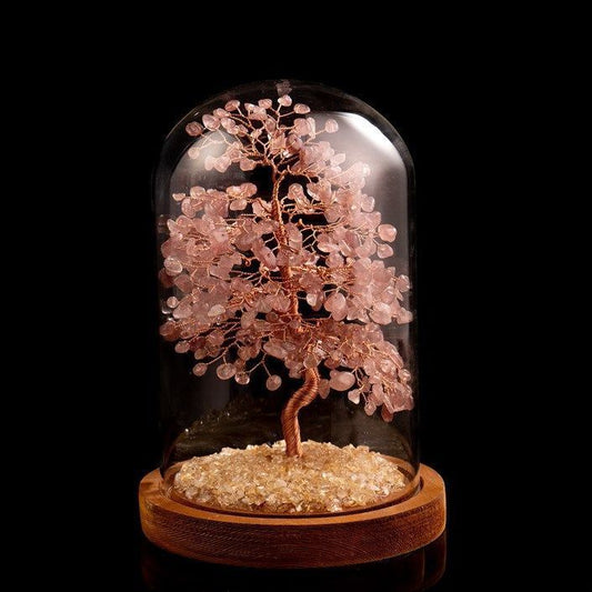 Natural Strawberry Quartz - Feng Shui Tree Decor (Love & Self-Healing)